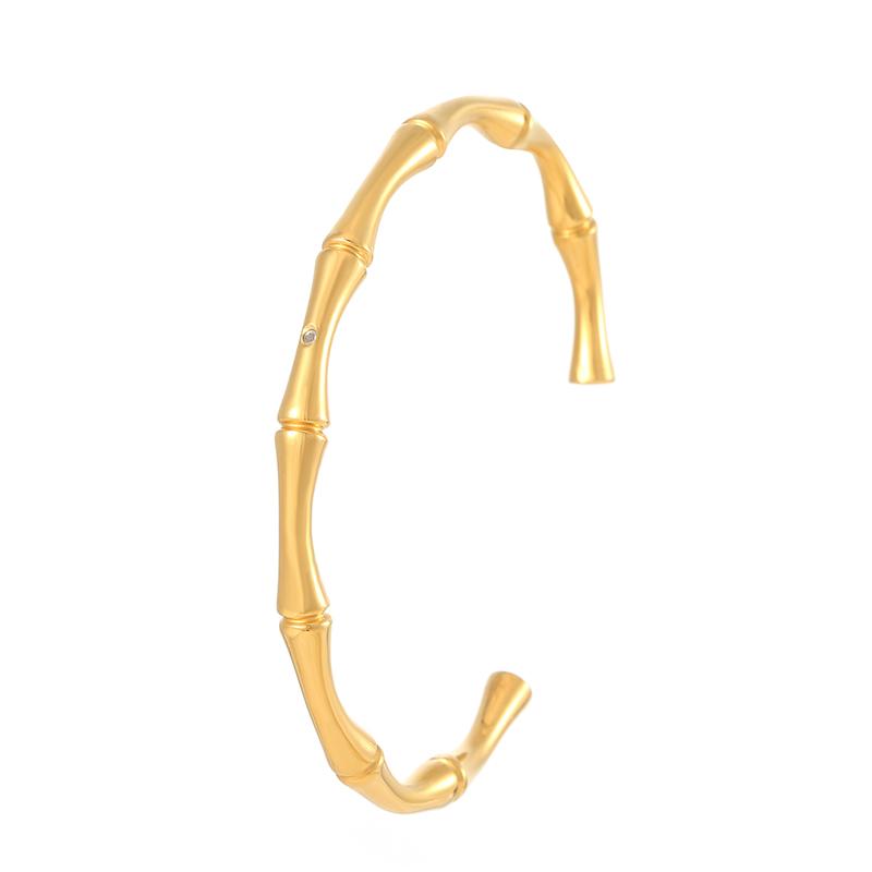 Factory Custom Price Versatile And Fashionable Golden Bamboo Shape Bracelet B2397