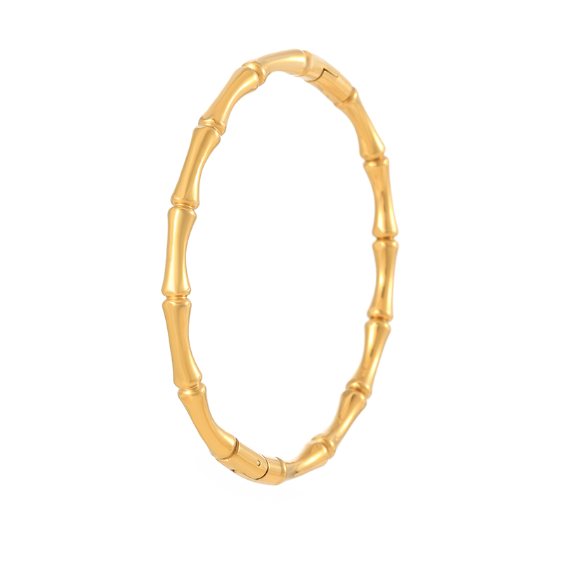 Factory Custom Price Versatile And Fashionable Golden Bamboo Shape Bracelet B2397