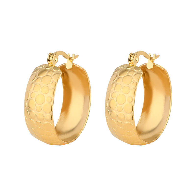 Fashionable Golden Round Earrings In Various Styles Design Factory Price E931-GO