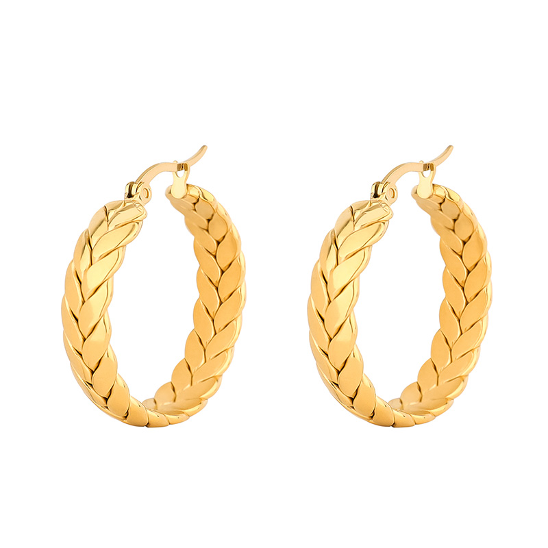 Fashionable Golden Round Earrings In Various Styles Design Factory Price E931-GO