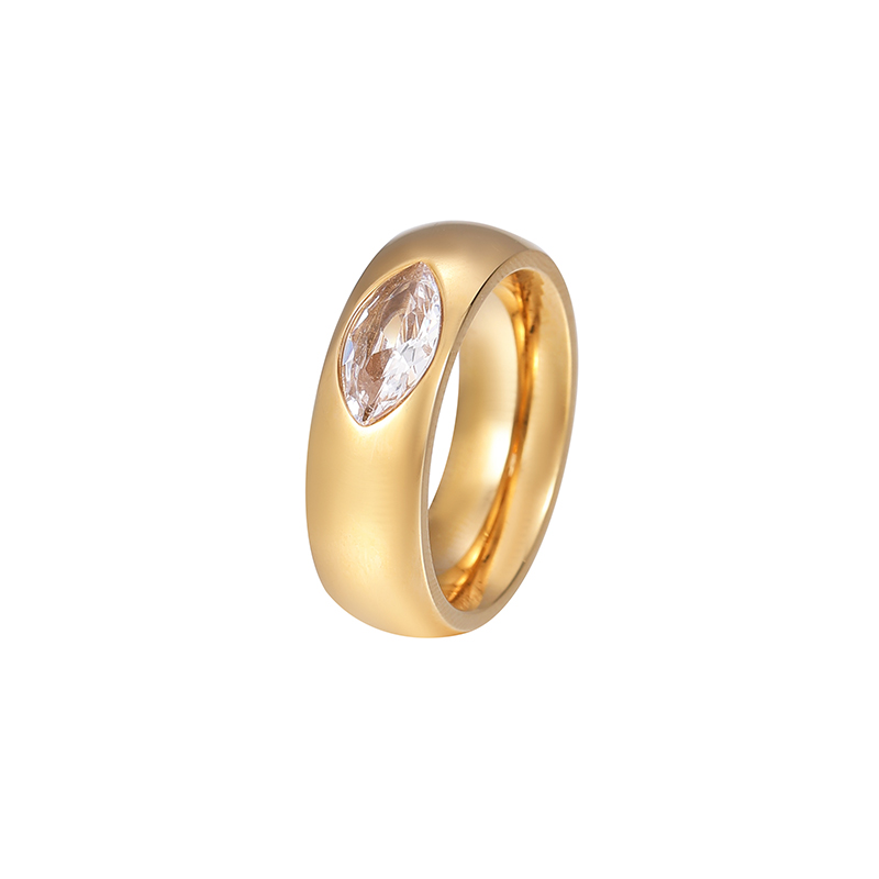 ODM OEM Price Gold Round Pearl Square Rings Factory R639