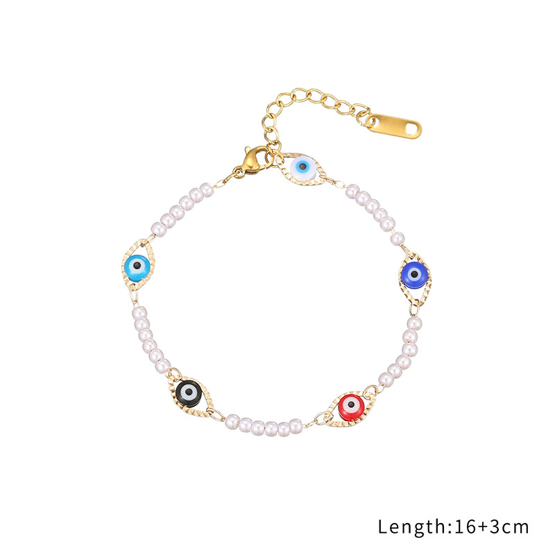 Factory Custom Price Star Eye Shape Colorful Evil Eye Bracelet Jewelry B2380-GO