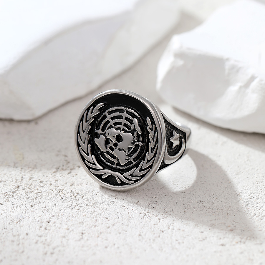 Custom Stainless Steel Handmade Silver Steel Men's Rings