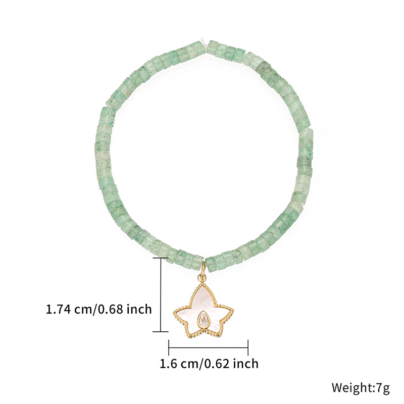 Wholesale Price Classic Natural Green Beads Eyes Charm Bracelet