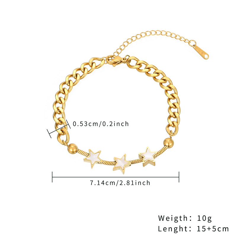 Popular Stars Design Gold Plating Bracelet Women Jewelry Christmas Gift