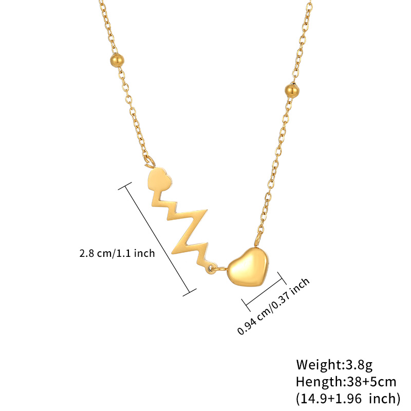 2023 Hot Selling Heart Charm Gold Plated Necklace Fashion Jewellery Wholesale