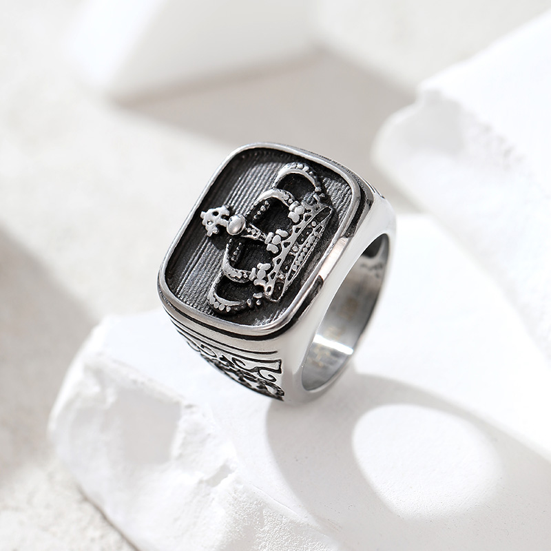 Stainless Steel Punk Rings for Men Hot Sale Vintage Men's Rings