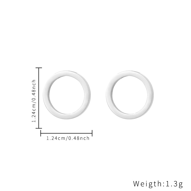 Factory custom wholesale sales of stainless steel simple fashion hollow circle earrings, not allergic, do not fade