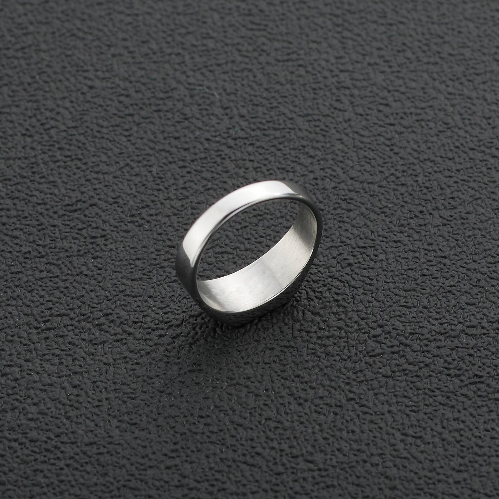 Wholesale Custom Vintage Simple Men's Stainless Steel Square Ring