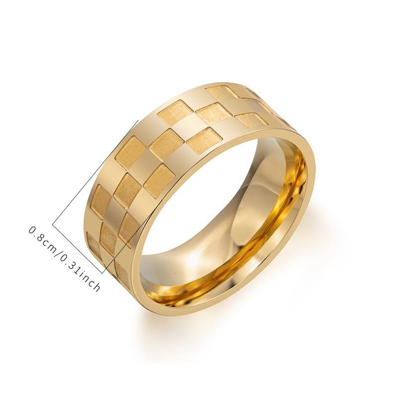 Wholesale Stainless Steel Rings Black 18K Gold Men's Ring