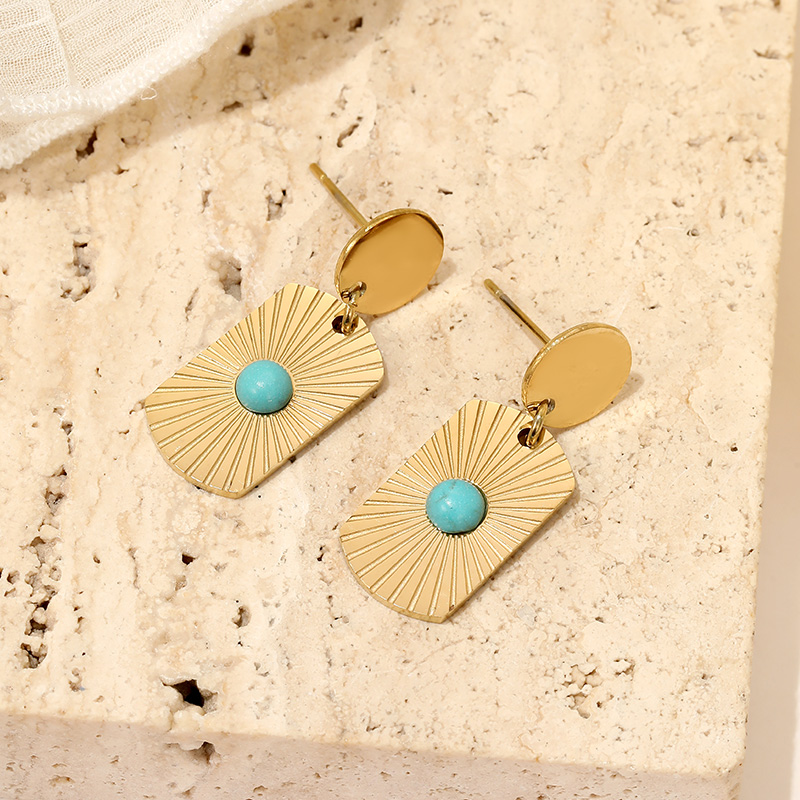 Elegant natural stone pendant earrings series not fade and do not allergic wholesale earrings for women girls