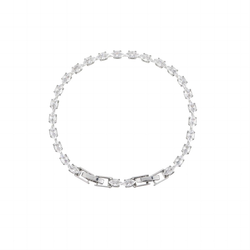 Stainless Steel Tennis Bracelet Cubic Zirconia Bracelet For Women Men