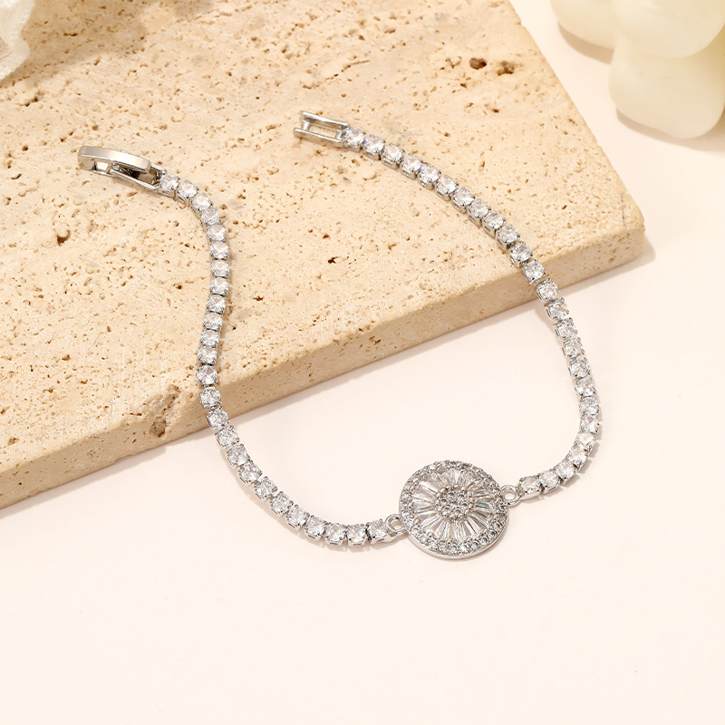 2023 Stainless Steel Tennis Bracelet Women's Colorful Cubic Zirconia Bracelet Gift