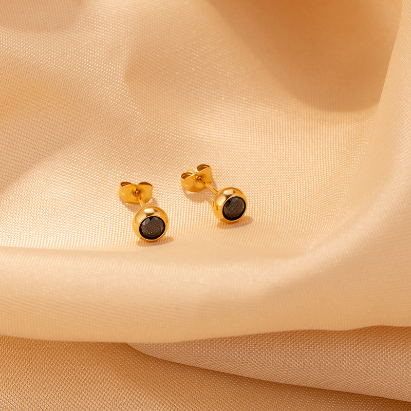 Factory custom zircon color simple zircon stud earrings