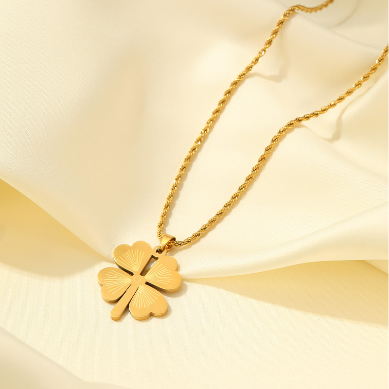 2023 Fashion Customized Flower Gold Necklace