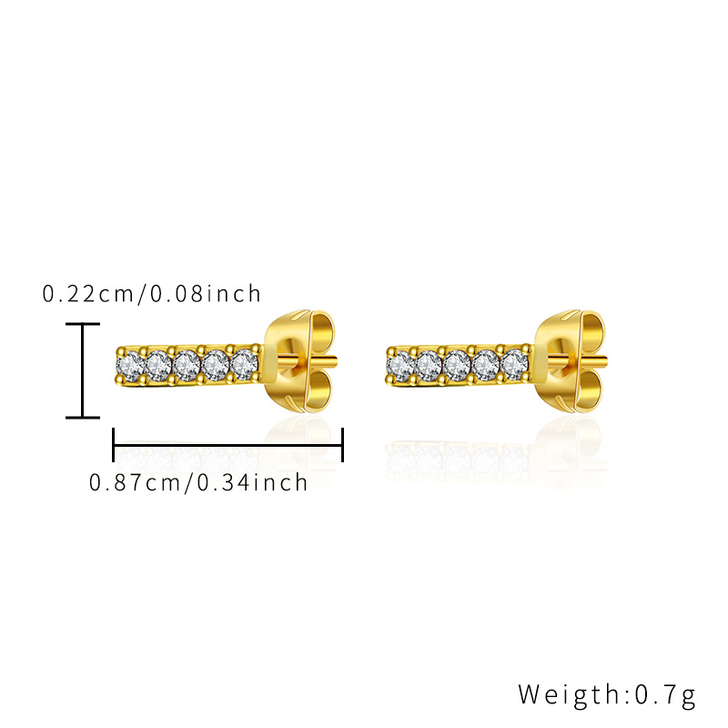 Factory custom colorful delicate zircon stud earrings