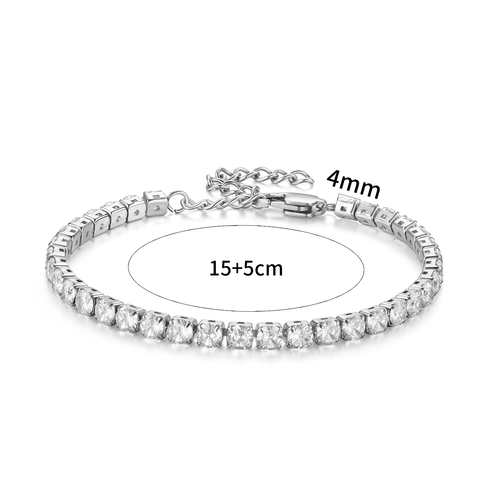 stainless steel tennis bracelet