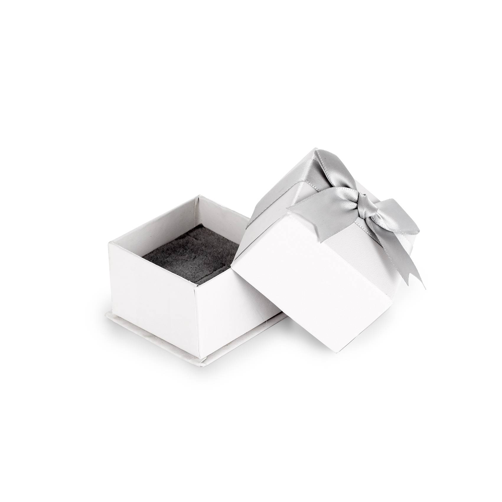 Custom color grey bow white packing box