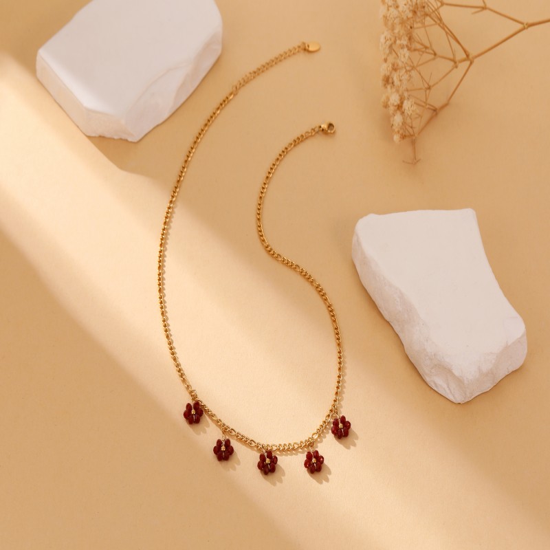 Factory directly sales fine flower bead necklace series