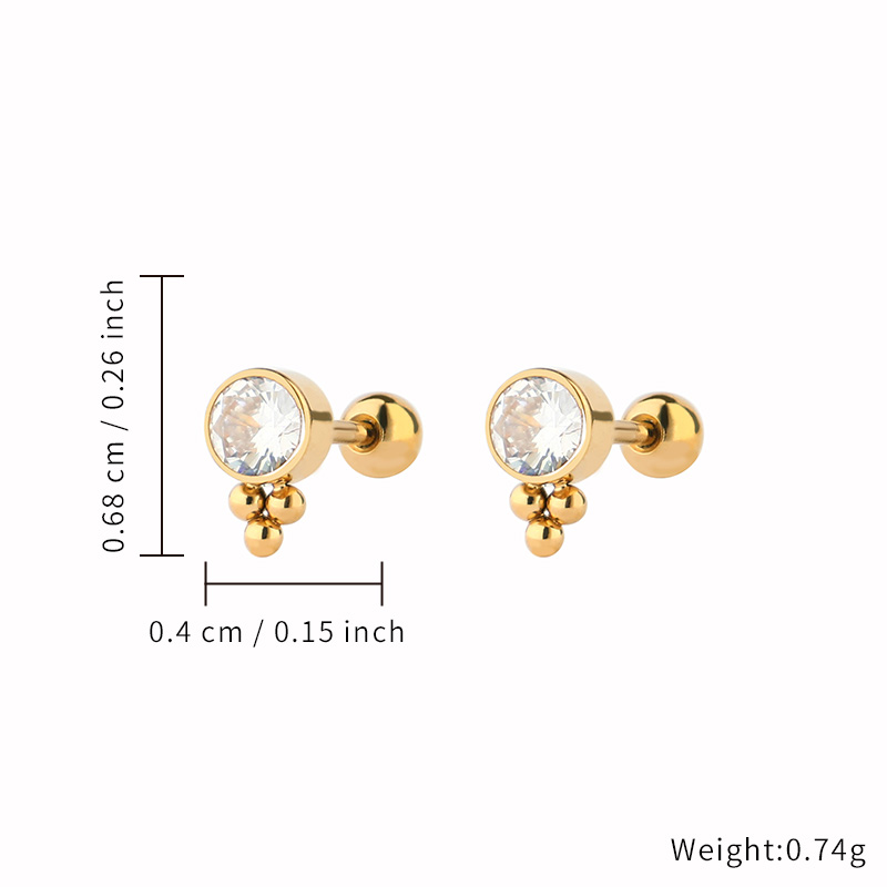 Wholesaling Gorgeous Body Piercings Titanium Butterfly Various Shape Zircon Setting Stud Earrings