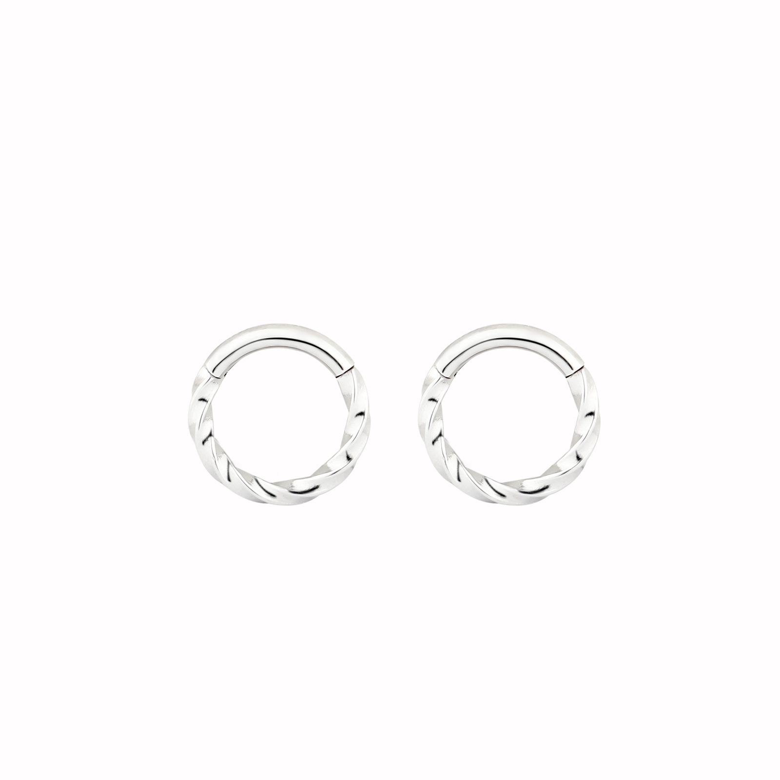 Custom Simple Piercing Titanium Hoop Earrings Different Sizes Twisted Body Piercings Unisex