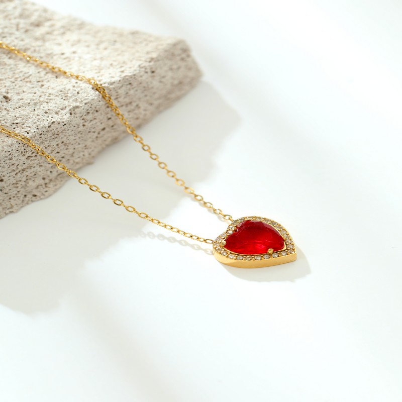 Newest colorful zircon and gem pendant necklace series