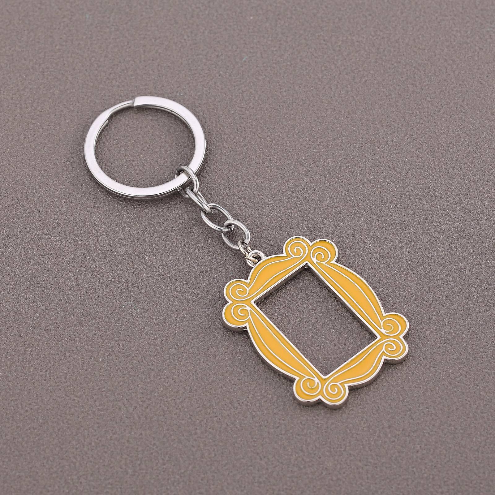 Custom enamel picture frame keychain