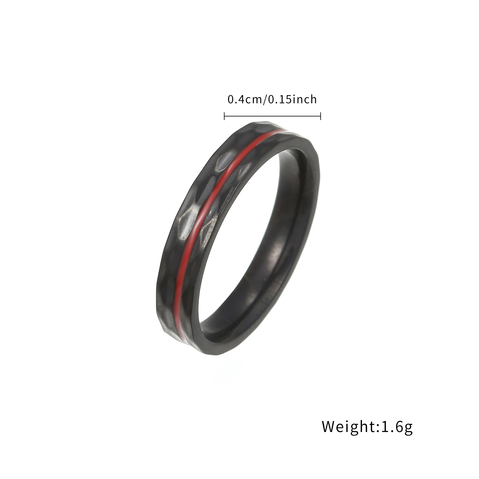 F136 Titanium Rings 2024 New Design Hammered Pattern Colorful Titanium Rings For Couple