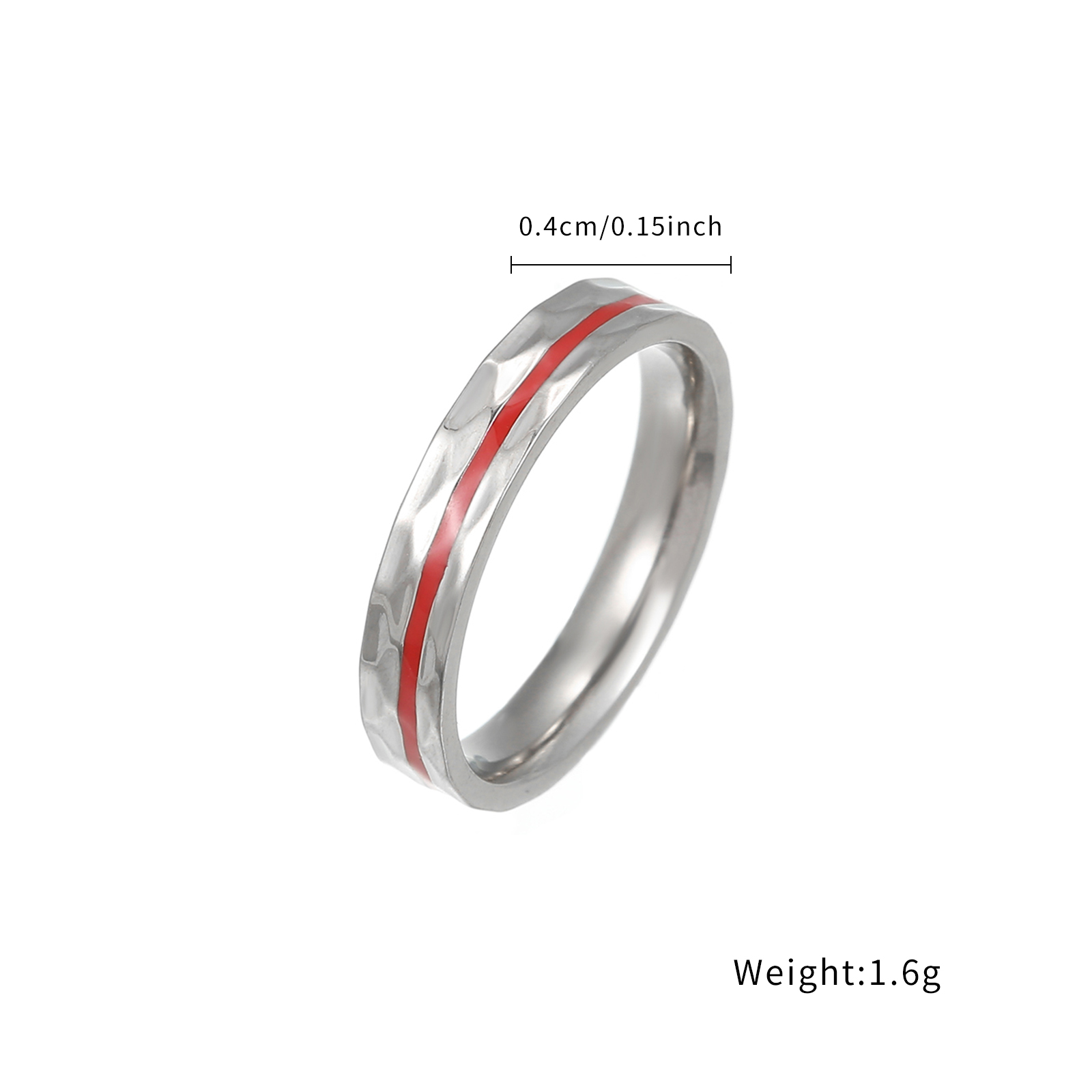 F136 Titanium Rings 2024 New Design Hammered Pattern Colorful Titanium Rings For Couple