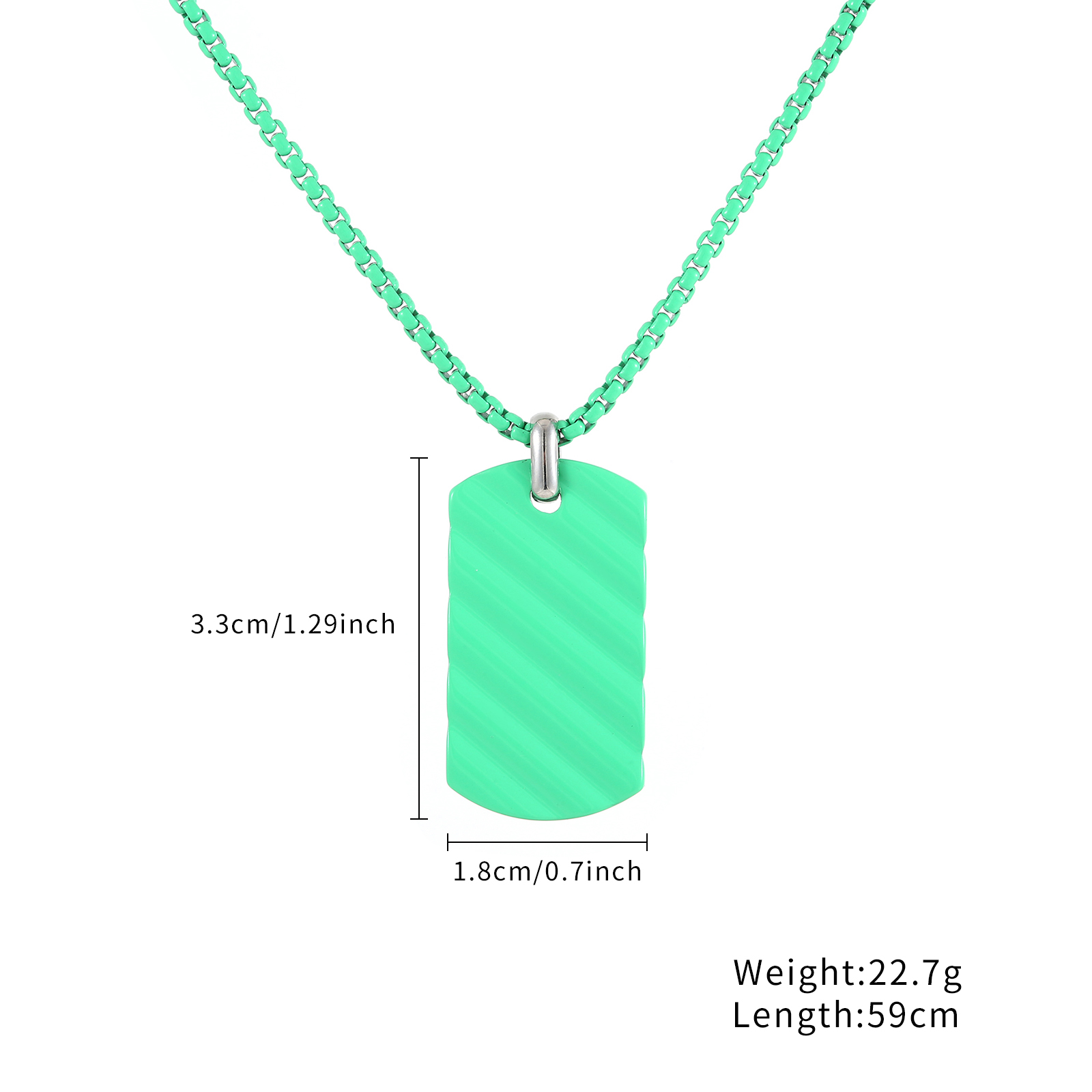 Customizable latest dog tag multicolored pendant necklace