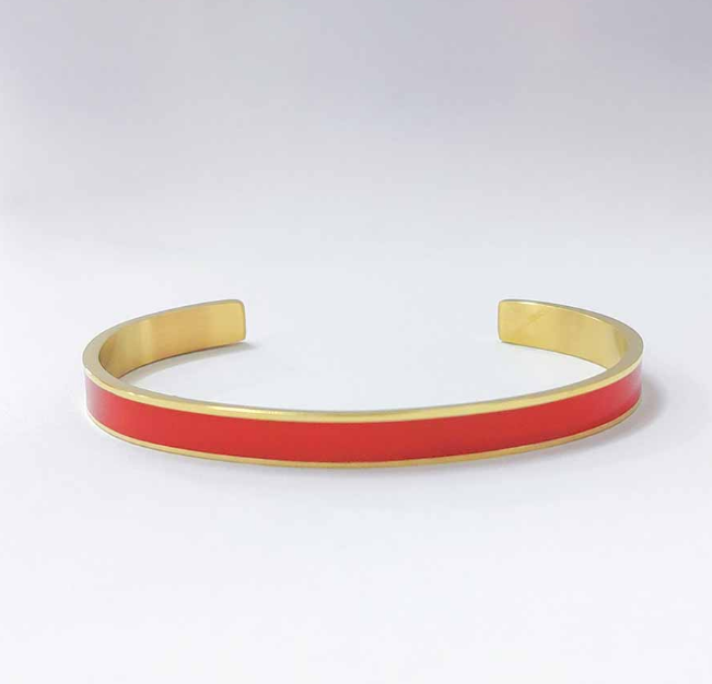 Custom waterproof colorful enamel cuff bracelets